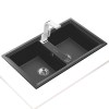 Fregaderos - TEKA Fregadero Stone 90B-TG 2C Negro
