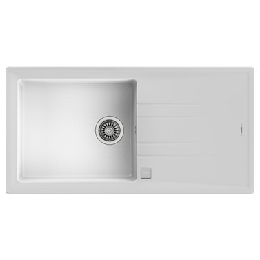 Fregaderos - TEKA Fregadero Stone 60 L-TG 1C 1E Reversible Blanco