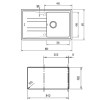 Fregaderos - TEKA Fregadero Stone 50 B-TG 1C 1E Reversible Blanco