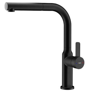TEKA Grifo Cocina Caño Alto OVAL 938 Extraíble Negro