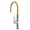 TEKA Grifo Monomando Caño Alto FOT 995 Cromo y Dorado