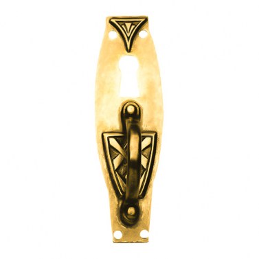 Asas y anillas mueble - Tirador con Placa M1173000 OLU 82x25 mm con Bocallave