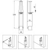 Retenedor Puertas de Pie Mod.11 165x30 mm Oro
