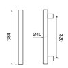 Tiradores mueble - Tirador Acero D10 320mm Inox