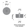 Pie Nivelador Regulable Ø50 mm H44 mm Negro