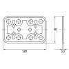 Placa Unión para Vigas y Pérgolas Mod. 500 Bicromatado
