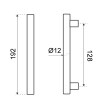 Tiradores mueble - Tirador Acero D12 128 mm Inox