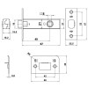 Picaportes - Picaporte MOD12 45 mm Latonado Barnizado