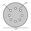 Consumibles para herramientas - Disco Lija Soporte Papel con Velcro PS 22 K 125 mm Grano 80