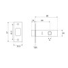 Picaportes - Pasador Muletilla MOD126 60 mm Latonado