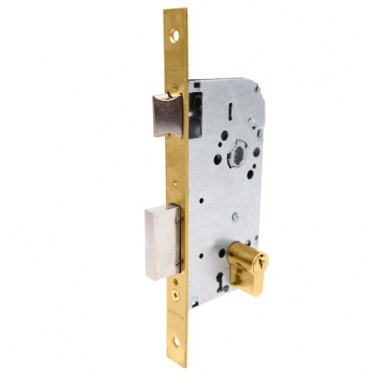 Cerradura 130 E40 mm Canto Cuadrado Latonado