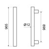 Tirador Acero D14 896 mm Inox