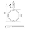 Asas y anillas mueble - Tirador Anilla M1400A00 AU Ø72 mm