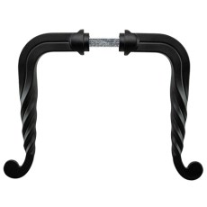 Manivelas de forja - Juego Manivelas 140 sin Roseta Aluminio Negro Mate