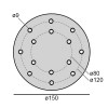 Consumibles para herramientas - Disco Lija Soporte Papel con Velcro PS 77 CK 150 mm Grano 180