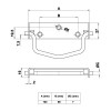 Tiradores mueble - Tirador MOD15 Abatible 125 mm Bicromatado