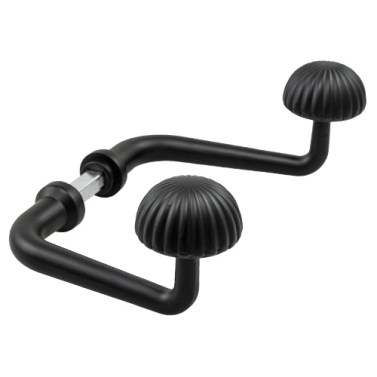 Manivelas de forja - Juego Manivelas 160 sin Roseta Aluminio Negro Mate