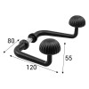 Manivelas de forja - Juego Manivelas 160 sin Roseta Aluminio Negro Mate