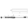 Soportes para baldas - Portaestante Oculto Regulable con Taco Ø14 mm 145x10 mm