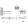 Portaestante Oculto Triade Pro Slim 110x10 mm Máx. 20 Kg
