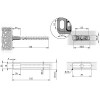 Portaestante Oculto Triade Pro 150x14 mm Máx. 40 Kg