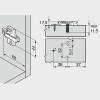 BLUM Base Bisagra Cruz 17,5 mm con Excéntrica