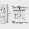 BLUM Base Bisagra Cruz 14,5 mm Regulable Níquel