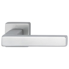 Juego Manivelas con Roseta Cuadrada Austin 1769/843K Aluminio Efecto Inox