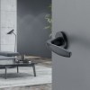 Juego Manivelas con Roseta New York 1810/42K Aluminio Negro Mate