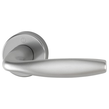 Juego Manivelas con Roseta New York 1810/42K Aluminio Efecto Inox