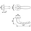 Juego Manivelas con Roseta New York 1810/42K Aluminio Efecto Inox