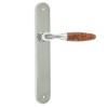 Manivelas con placa - Juego Manivelas con placa Venice Cromo Brillo Madera