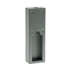 Soporte Lateral Bajo Balda Barra Rectangular Plata Mate