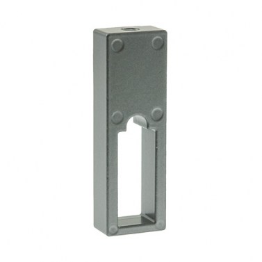 Soporte Central Bajo Balda Barra Rectangular Plata Mate