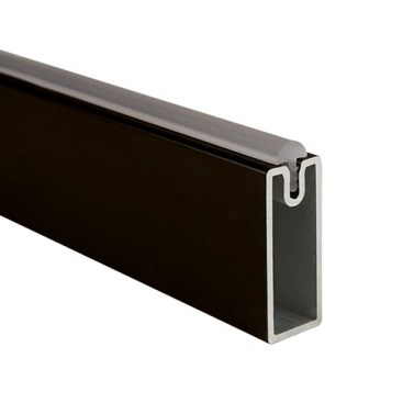 Barra Armario Rectangular con Goma 4M Mokka