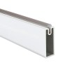 Barra Armario Rectangular con Goma 4M Blanco Mate