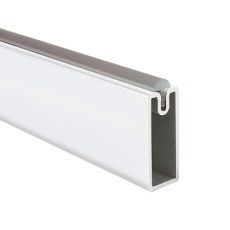 Barra Armario Rectangular con Goma 4M Blanco Mate