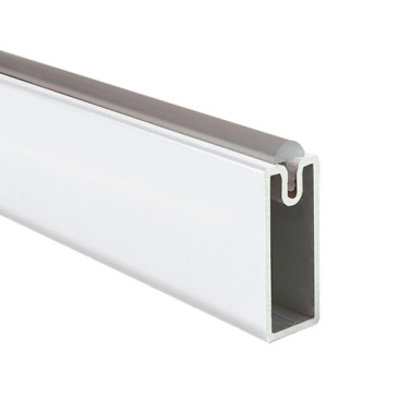 Barra Armario Rectangular con Goma 4M Blanco Mate