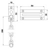 Retenedor y cadena de seguridad - Cadena de Seguridad MOD1 Cromo Mate