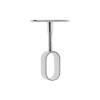 Interior armario - Soporte Central Oval 31x16 mm Cromo Mate