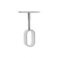 Interior armario - Soporte Central Oval 31x16 mm Cromo Mate