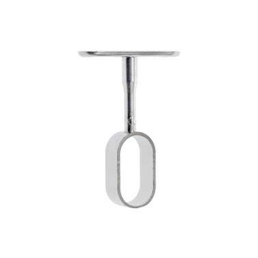 Interior armario - Soporte Central Oval 31x16 mm Cromo Mate