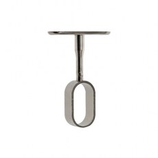 Interior armario - Soporte Central Oval 31x16 mm Níquel