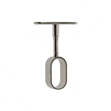 Interior armario - Soporte Central Oval 31x16 mm Níquel