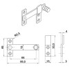 Fallebas y Cremonas para Ventanas - Aldabilla Postigo MOD1 Solape 4 mm Inox