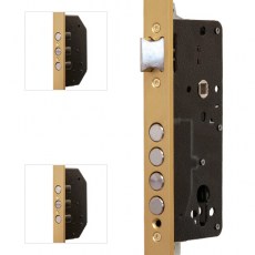 Cerraduras de seguridad - Cerradura Seguridad 2000B 5 Puntos Cerradero 45 mm Aluminio Dorado