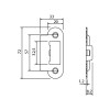 Picaporte Unificado 2004U 50 mm Hierro Latonado
