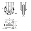Rueda Goma Negra Serie ZV-BS 2-0228 140 Kg 125 mm Fija