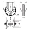 Rueda Goma Negra Serie ZV-BS 2-0234 230 Kg 200 mm Fija