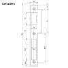 Vías de escape - Cerradura 2030F E70 Antipánico Inox